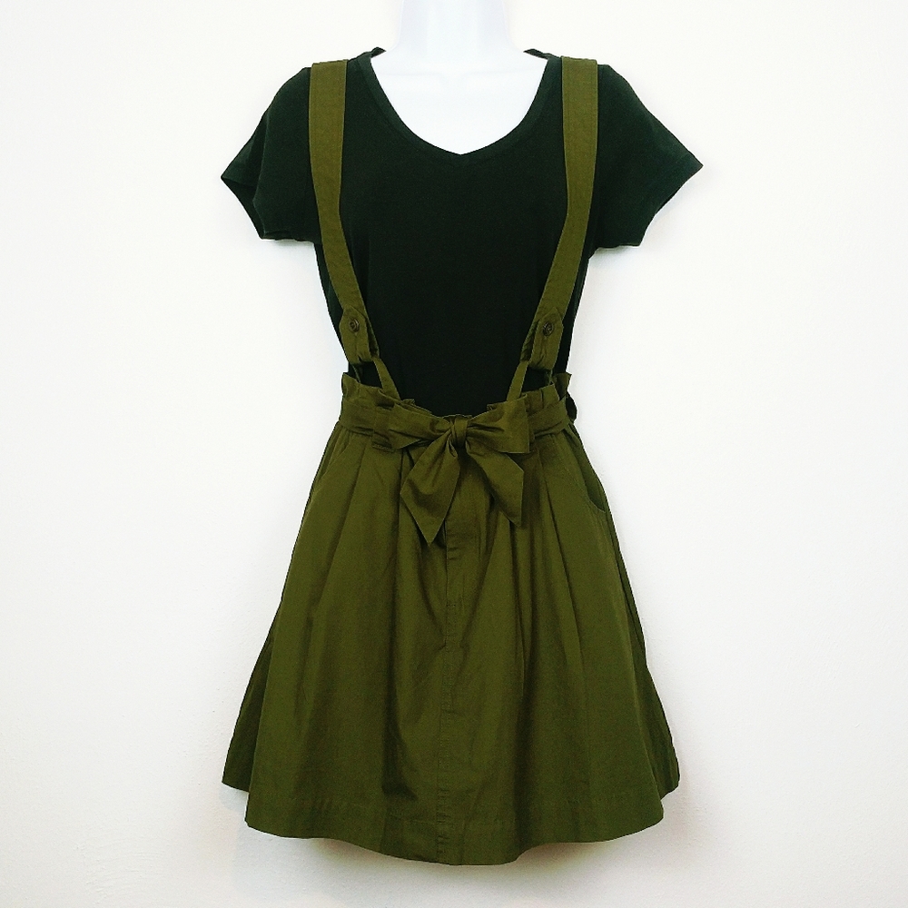 🆕 BDG | Lizzy Olive Khaki Suspender Skirt
